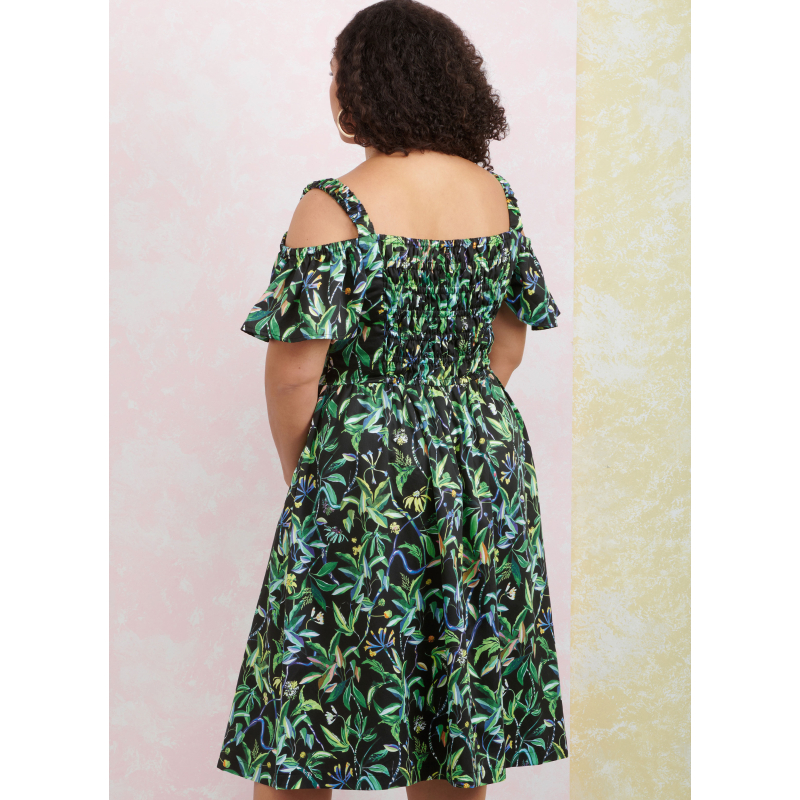 Patron Simplicity 9919.W2 (48-56) - Robe à encolure cœur avec variations de manches et de longueur