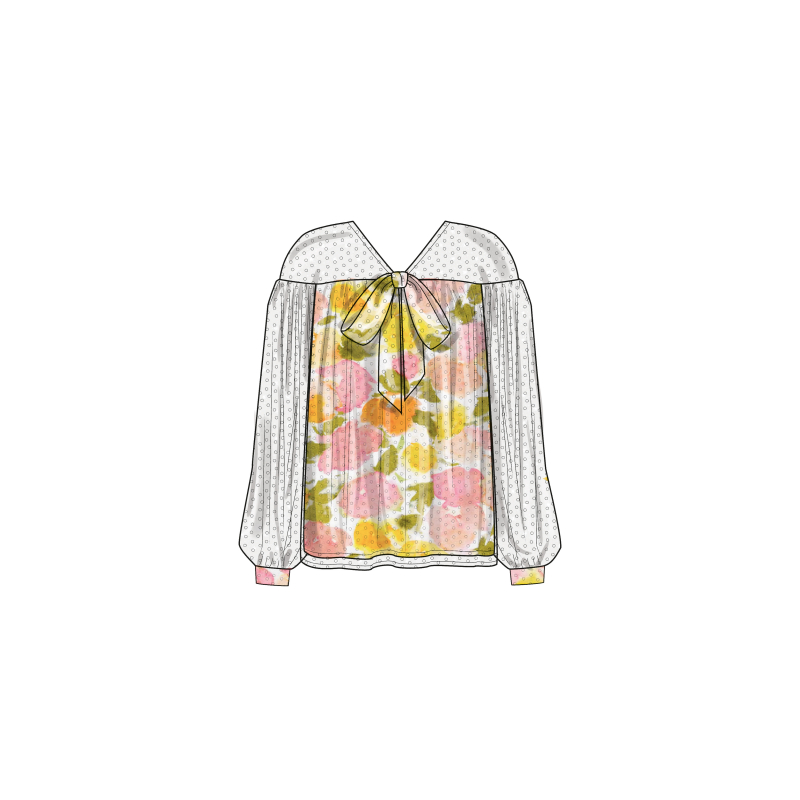 Patron Simplicity 9921.K5 (36-44) - Haut décontracté avec variations de manches