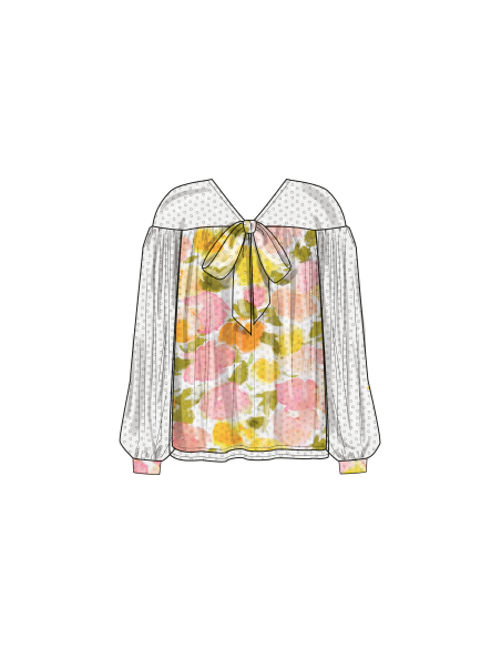 Patron Simplicity 9921.K5 (36-44) - Haut décontracté avec variations de manches