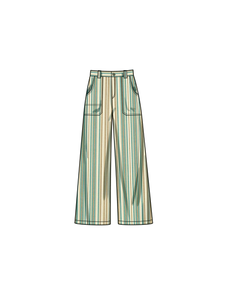 Patron Simplicity 9923.K5 (36-44) - Pantalon et short pour femme avec poches et fermeture éclair