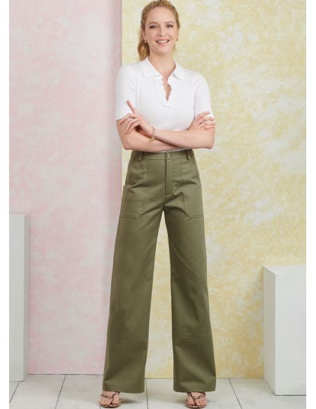 Patron Simplicity 9923.Y5 (46-54) - Pantalon et short pour femme avec poches et fermeture éclair