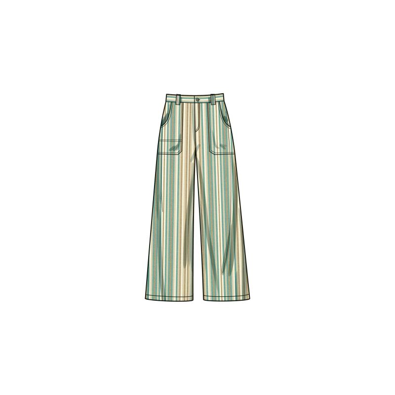 Patron Simplicity 9923.Y5 (46-54) - Pantalon et short pour femme avec poches et fermeture éclair