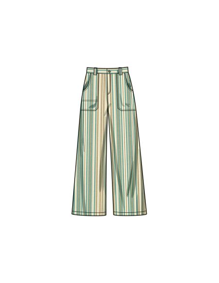 Patron Simplicity 9923.Y5 (46-54) - Pantalon et short pour femme avec poches et fermeture éclair