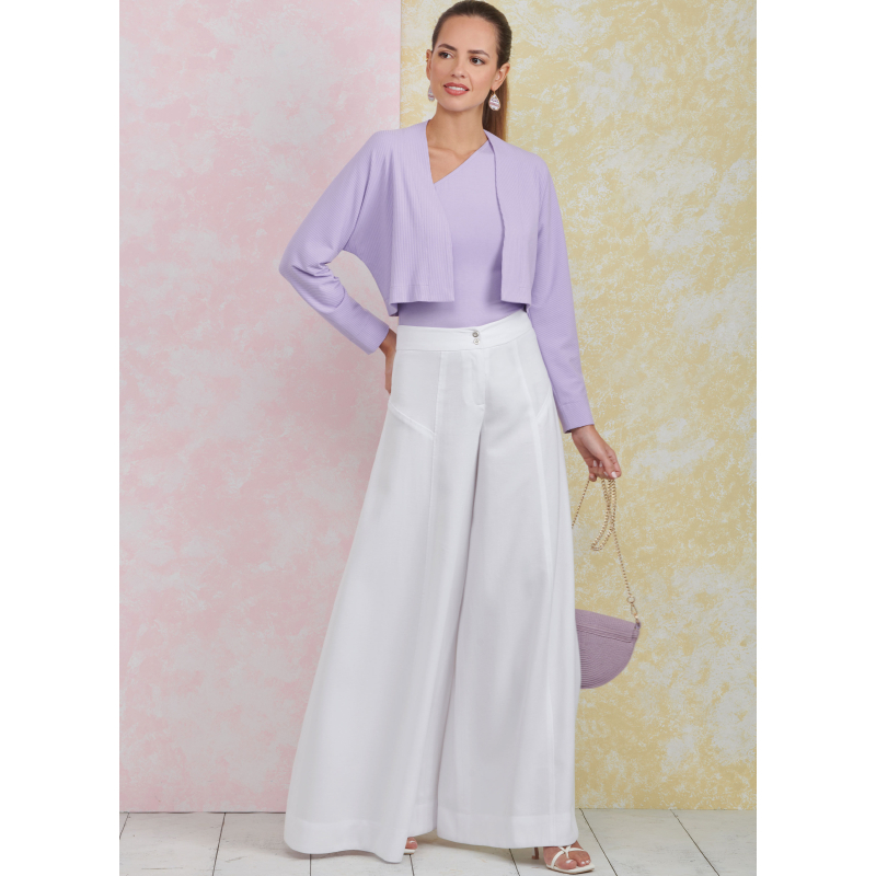 Patron Simplicity 9925.U5 (44-52) - Ensemble pantalon, top asymétrique et boléro pour femme