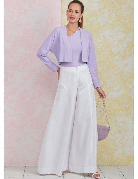 Patron Simplicity 9925.U5 (44-52) - Ensemble pantalon, top asymétrique et boléro pour femme