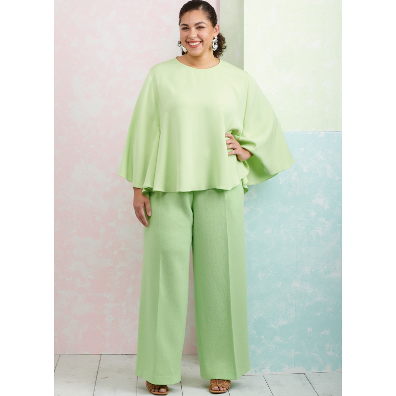 Patron Simplicity 9926.BB (48-56) - Haut ample à manches longues et pantalon large