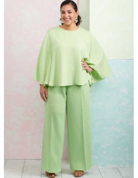 Patron Simplicity 9926.BB (48-56) - Haut ample à manches longues et pantalon large