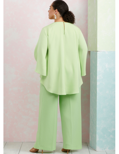 Patron Simplicity 9926.BB (48-56) - Haut ample à manches longues et pantalon large