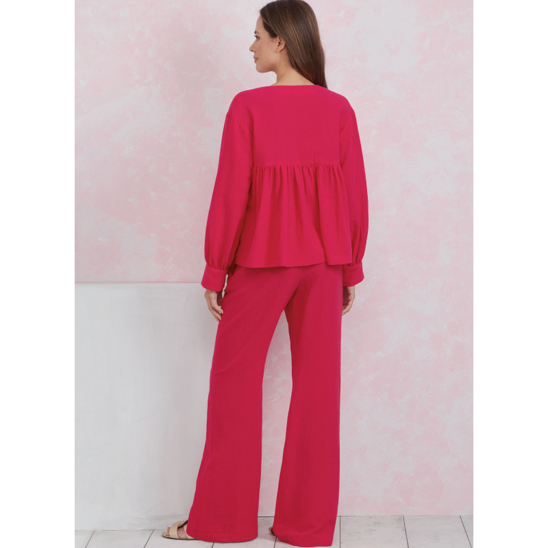 Patron Simplicity 9928.A (32-54) -  Ensemble détente : hauts, pantalons et shorts pour femme