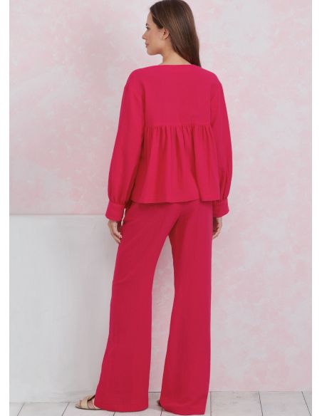 Patron Simplicity 9928.A (32-54) -  Ensemble détente : hauts, pantalons et shorts pour femme