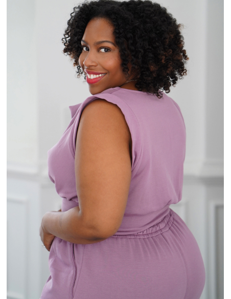 Patron Simplicity 9929.BB (48-66) -  Ensemble détente avec top drapé et pantalon large