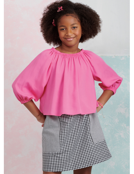 Patron Simplicity 9934.A (7-14) - Ensembles de hauts et jupes