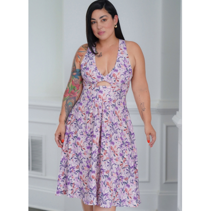 Patron Simplicity 9946.K5 (36-44) - Robe à encolure profonde ou dégagée avec découpes modernes 2