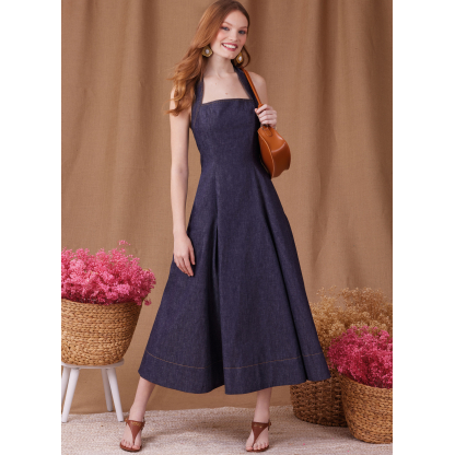 Patron Simplicity 9949.H5 (34-42) - Robe évasée à large encolure américaine 2