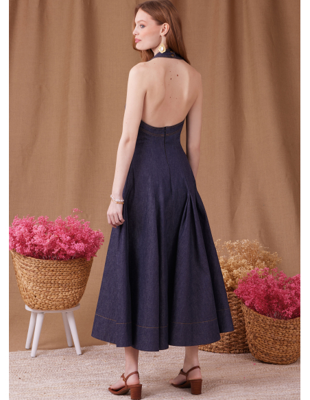 Patron Simplicity 9949.H5 (34-42) - Robe évasée à large encolure américaine