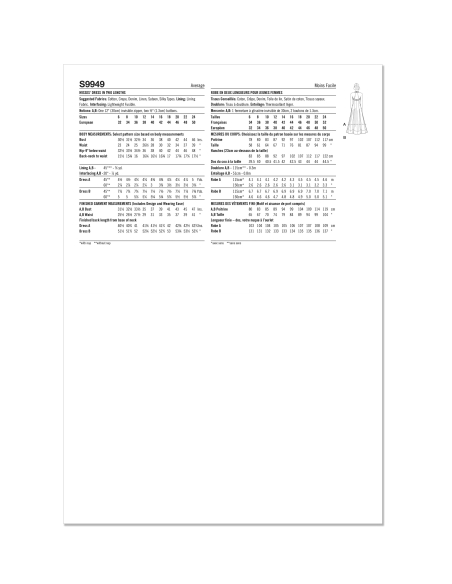 Patron Simplicity 9949.U5 (44-52) - Robe évasée à large encolure américaine