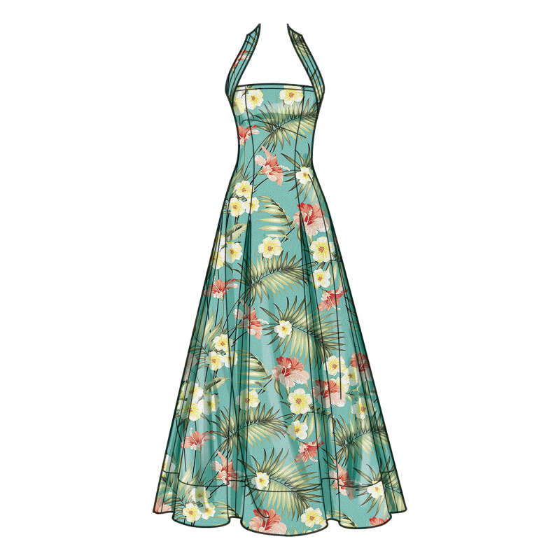 Patron Simplicity 9949.U5 (44-52) - Robe évasée à large encolure américaine