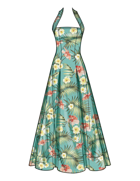 Patron Simplicity 9949.U5 (44-52) - Robe évasée à large encolure américaine