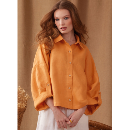 Patron Simplicity 9952.A (36-54) - Chemises amples pour femme avec options de col et de manches 2