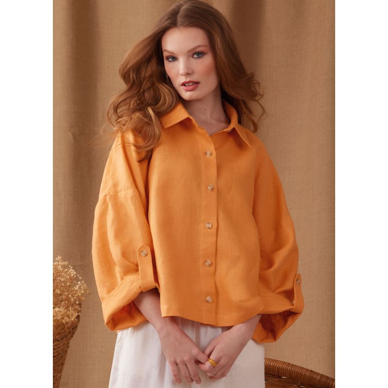 Patron Simplicity 9952.A (36-54) - Chemises amples pour femme avec options de col et de manches