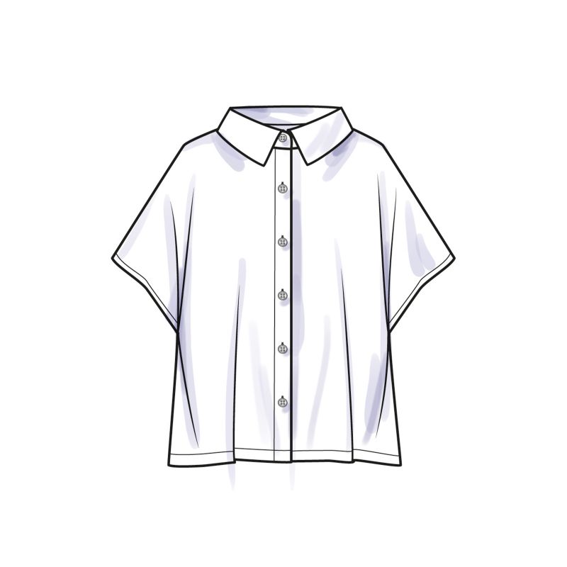 Patron Simplicity 9952.A (36-54) - Chemises amples pour femme avec options de col et de manches