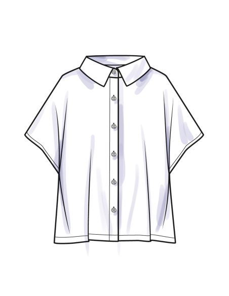 Patron Simplicity 9952.A (36-54) - Chemises amples pour femme avec options de col et de manches