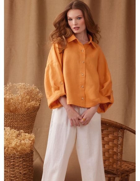 Patron Simplicity 9952.A (36-54) - Chemises amples pour femme avec options de col et de manches