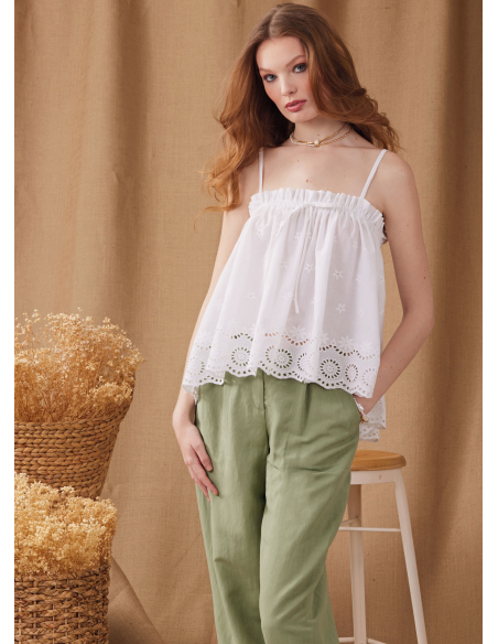 Patron Simplicity 9953.D5 (32-40) - Hauts pour femmes avec encolure élastiquée et options de volants