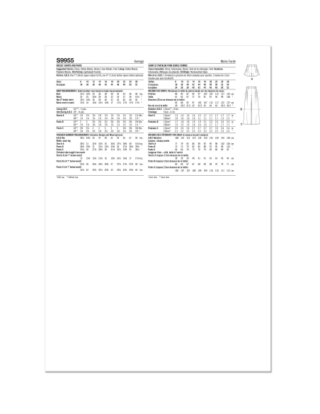 Patron Simplicity 9955.K5 (36-44) - Short et pantalon pour femmes avec plis et jambes larges