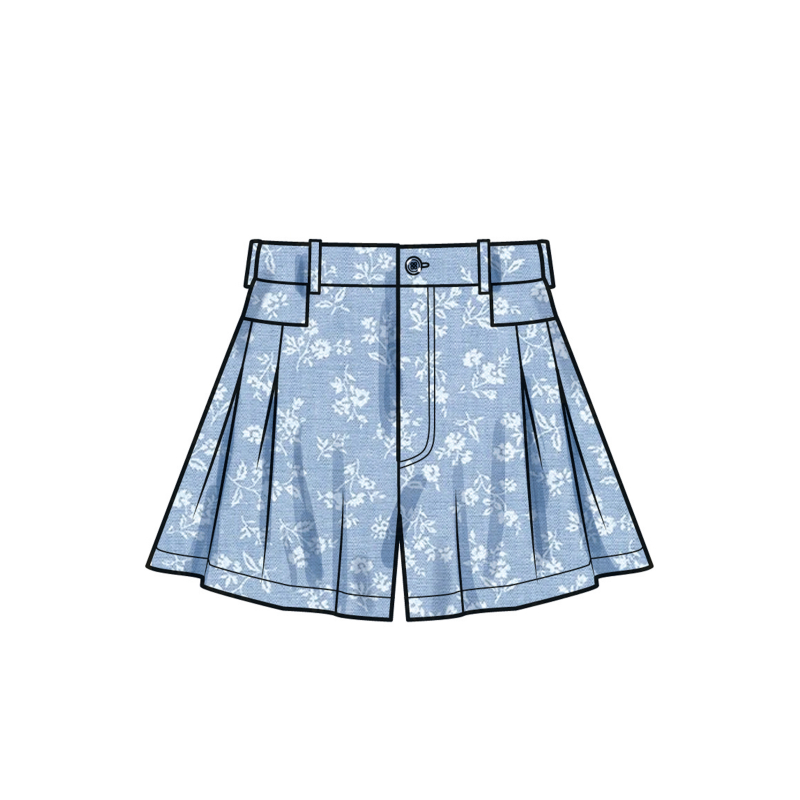 Patron Simplicity 9955.K5 (36-44) - Short et pantalon pour femmes avec plis et jambes larges