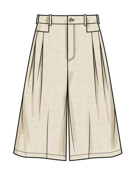 Patron Simplicity 9955.K5 (36-44) - Short et pantalon pour femmes avec plis et jambes larges