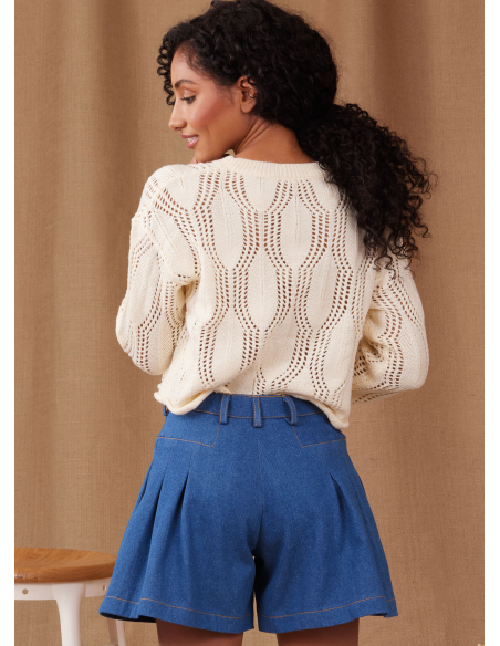 Patron Simplicity 9955.K5 (36-44) - Short et pantalon pour femmes avec plis et jambes larges