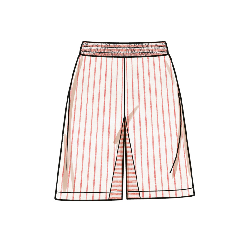 Patron Simplicity 9956.A (32-54) - Shorts et pantalons pour femmes à taille élastiquée et jambes larges
