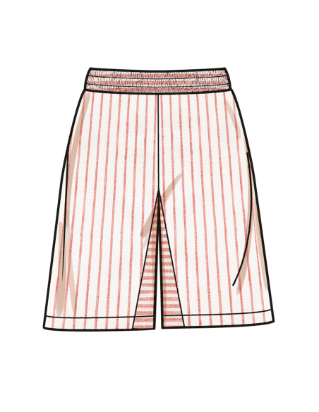 Patron Simplicity 9956.A (32-54) - Shorts et pantalons pour femmes à taille élastiquée et jambes larges