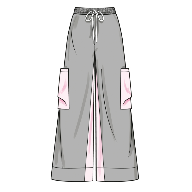 Patron Simplicity 9956.A (32-54) - Shorts et pantalons pour femmes à taille élastiquée et jambes larges