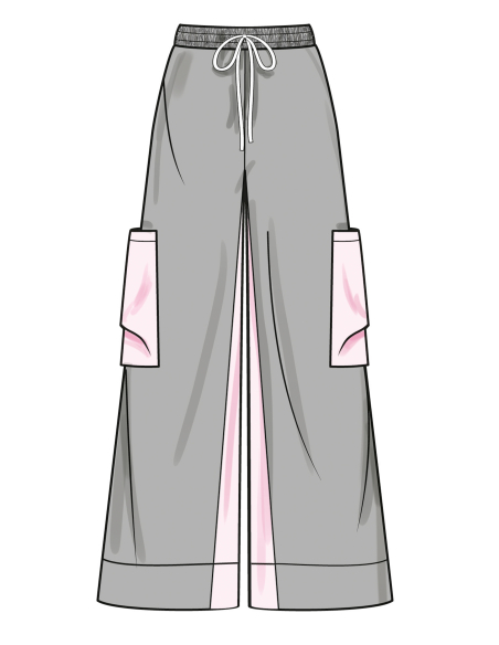 Patron Simplicity 9956.A (32-54) - Shorts et pantalons pour femmes à taille élastiquée et jambes larges