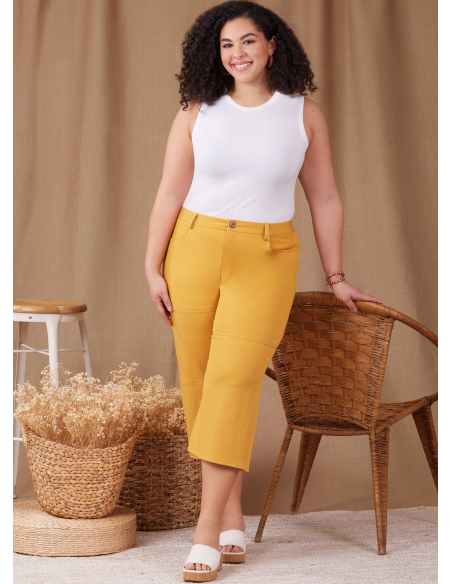 Patron Simplicity 9957.BB (48-56) - Shorts et pantalons pour femmes avec fermeture éclair frontale et poches multiples