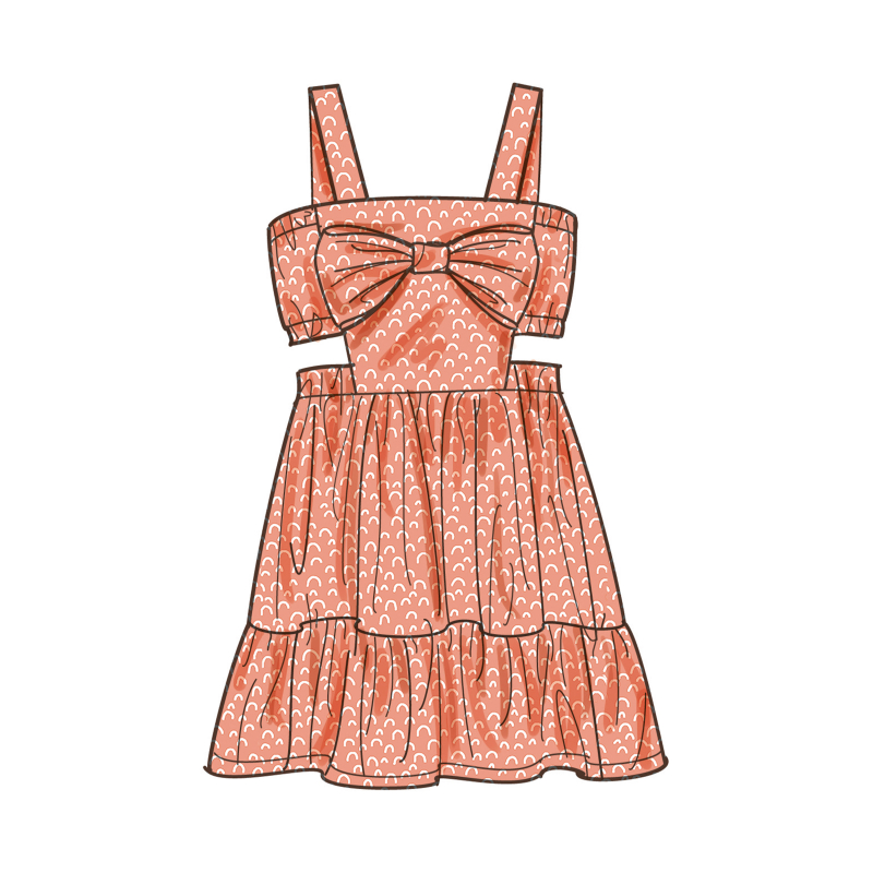 Patron Simplicity 9962.A (3-8) - Robe, haut et short pour fille