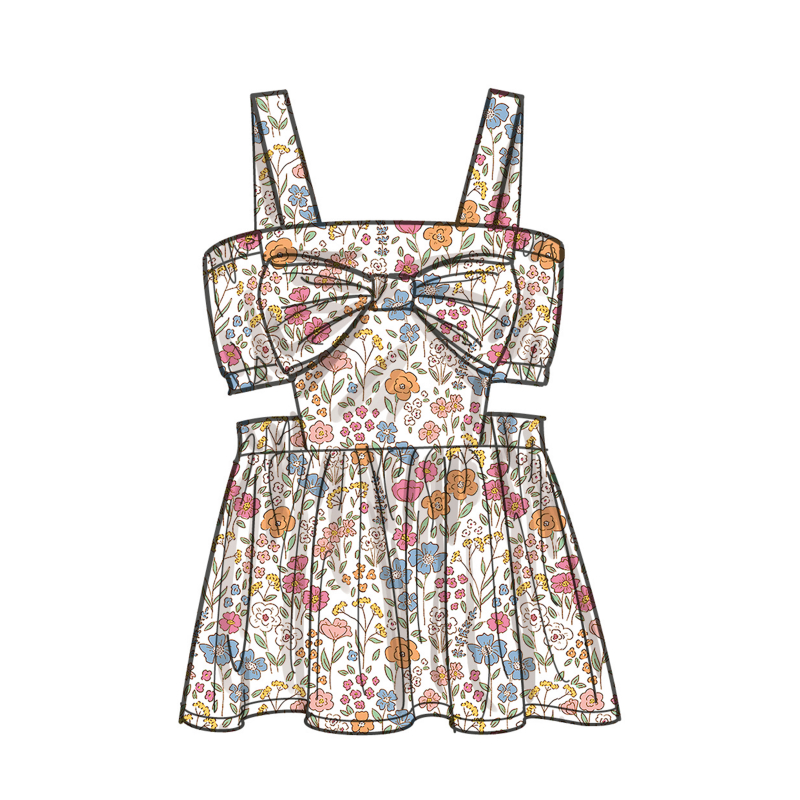 Patron Simplicity 9962.A (3-8) - Robe, haut et short pour fille