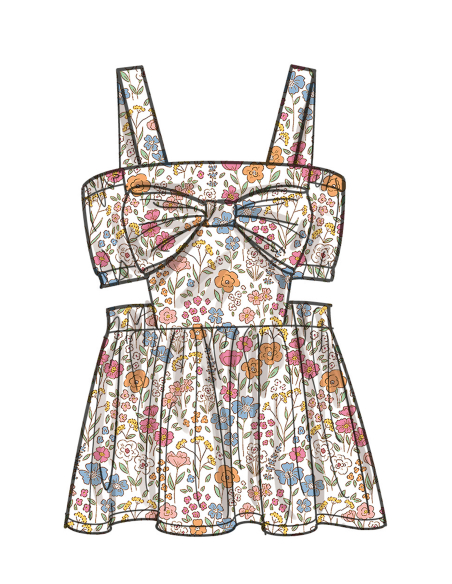 Patron Simplicity 9962.A (3-8) - Robe, haut et short pour fille