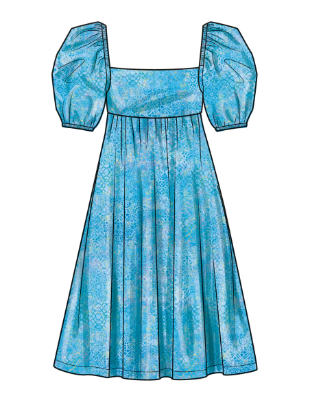 Patron Simplicity 9964.A (7-14) - Robe pour fille avec dos ouvert et variations de longueur