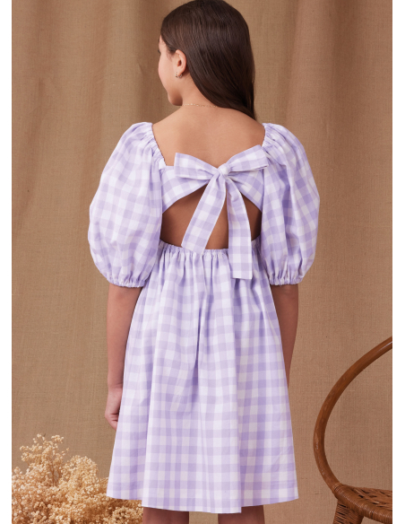 Patron Simplicity 9964.A (7-14) - Robe pour fille avec dos ouvert et variations de longueur