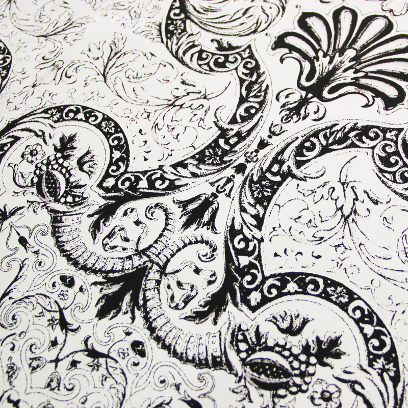 Gabardine de coton et élasthanne imprimée - Baroque