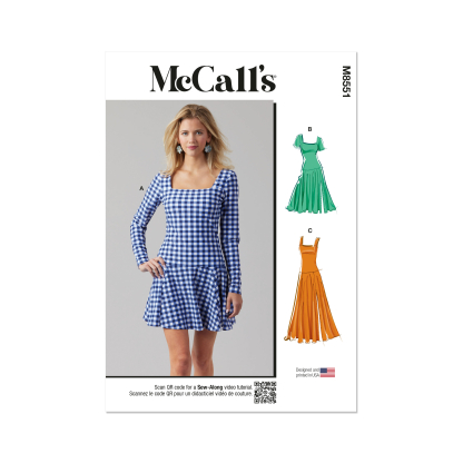 Patron McCall's 8551.R5 (42-50) - Bobe en maille avec variations