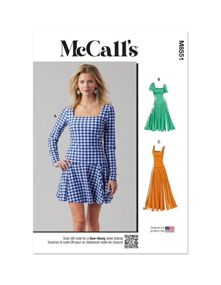 Patron McCall's 8551.R5 (42-50) - Bobe en maille avec variations