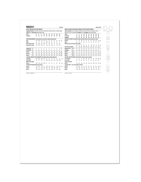 Patron McCall's 8551.R5 (42-50) - Bobe en maille avec variations