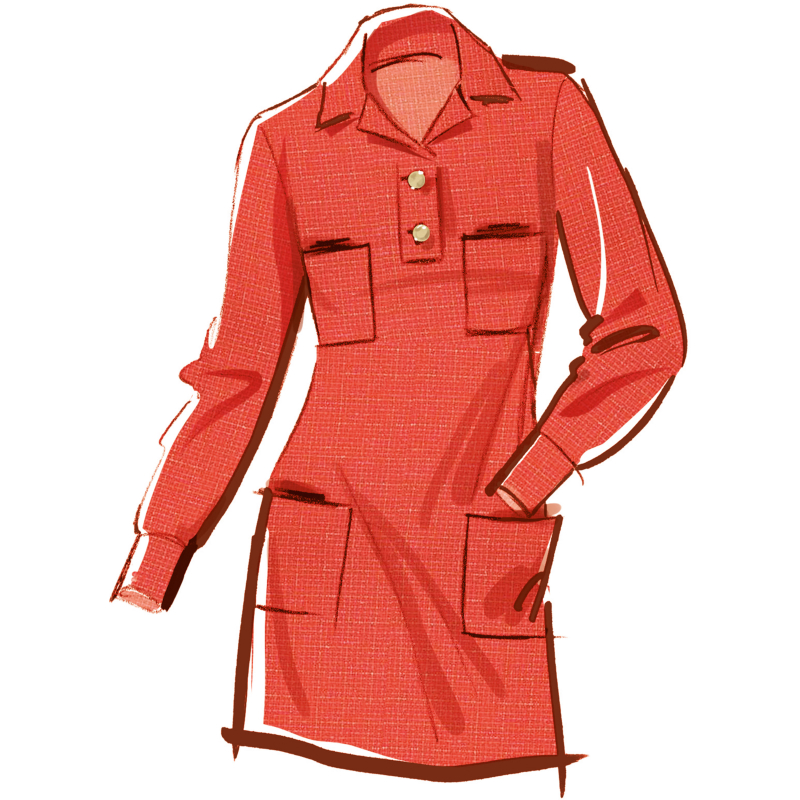 Patron McCall's 8552.Y5 (46-54) - Robe boutonnée