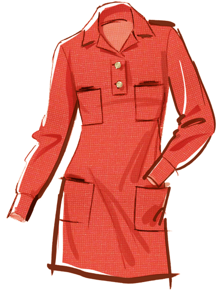 Patron McCall's 8552.Y5 (46-54) - Robe boutonnée