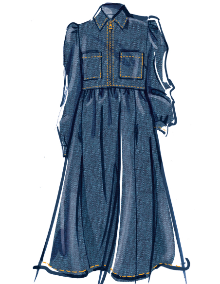 Patron McCall's 8553.H5 (34-42) - Robes à manches et longueur variées