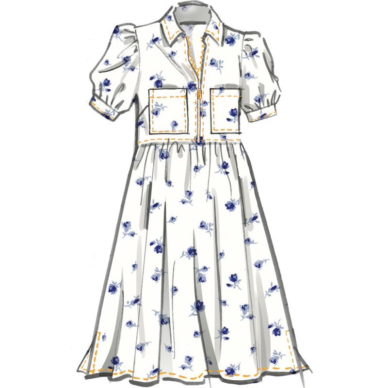 Patron McCall's 8553.U5 (44-52) - Robes à manches et longueur variées